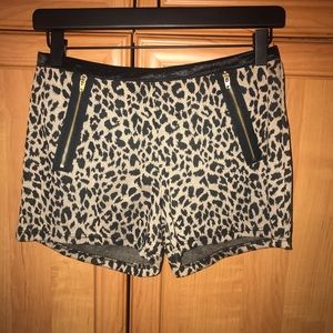 Leopard Print Mini shorts
